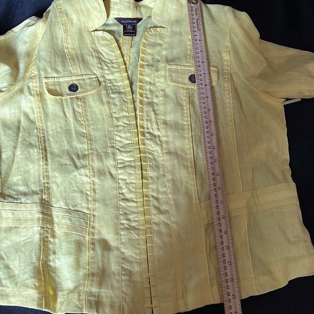 Multiples yellow Linen Jacket - Picture 11 of 11